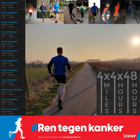 Goggins 4x4x48 voor KWF Kankerbestrijding