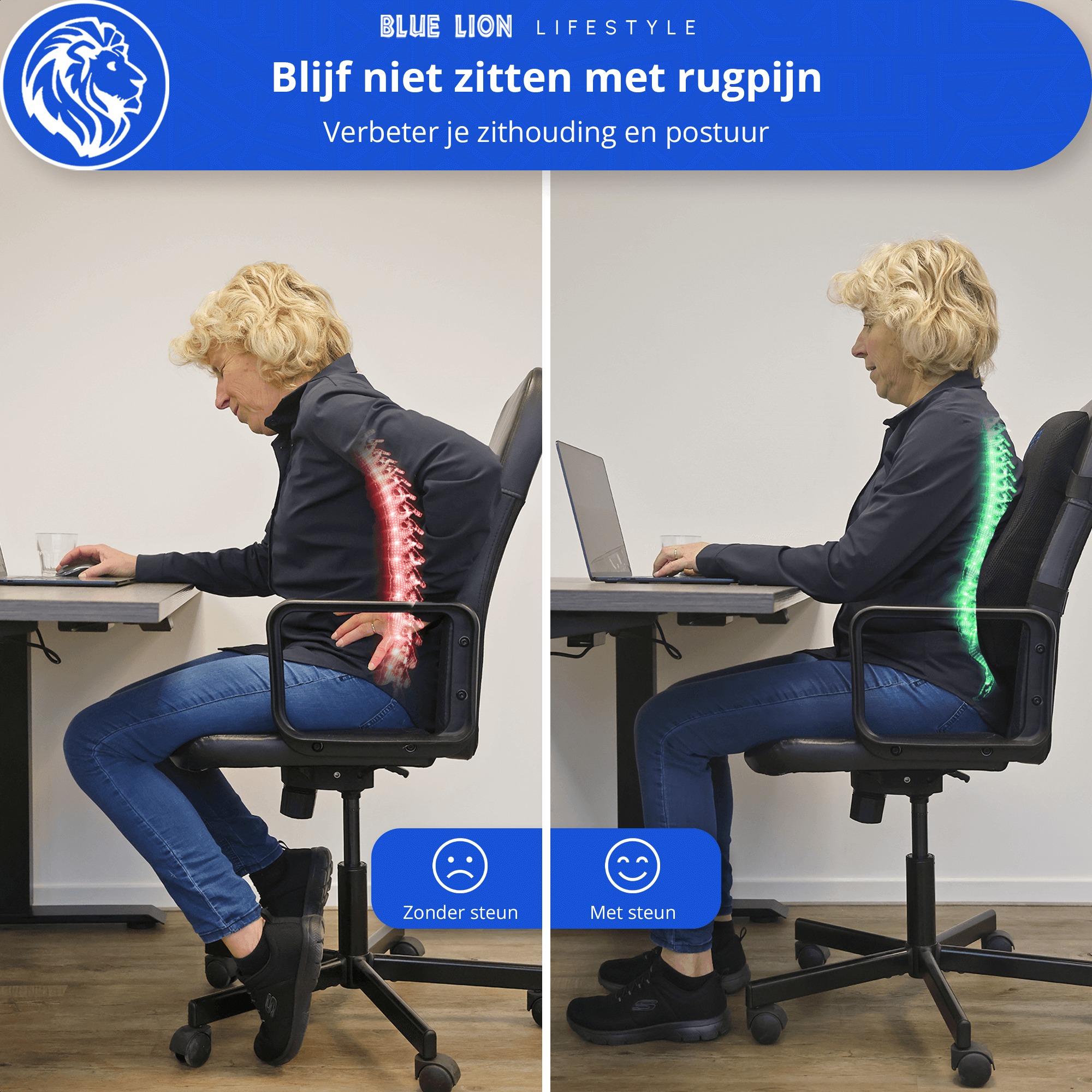 Ergonomische Rugsteun