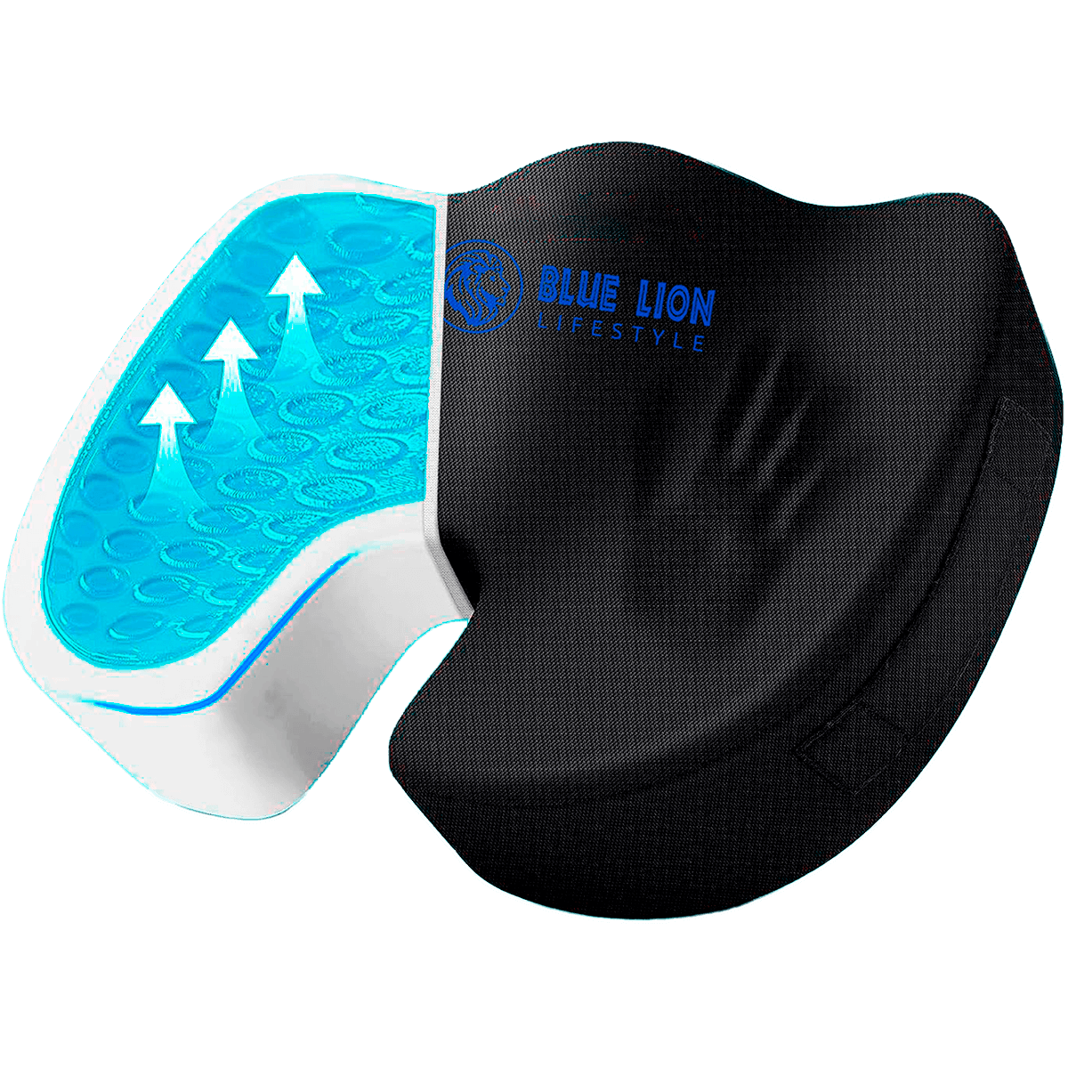 Blue Lion Lifestyle Orthopedisch zitkussen met gel tegen stuitpijn 