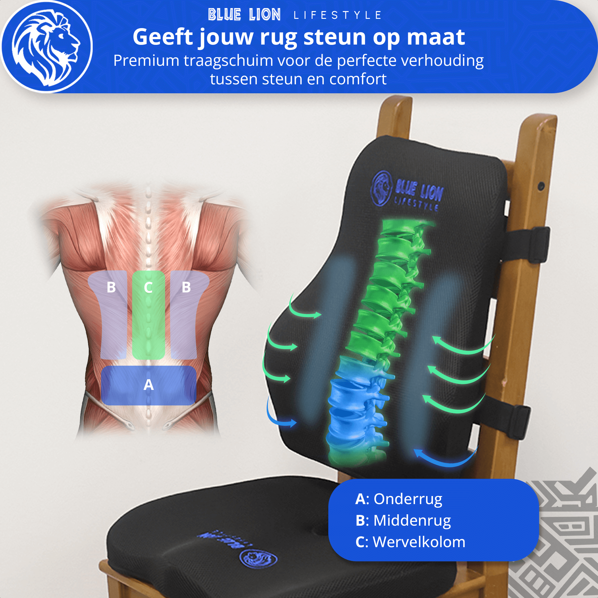Ergonomische Rugsteun