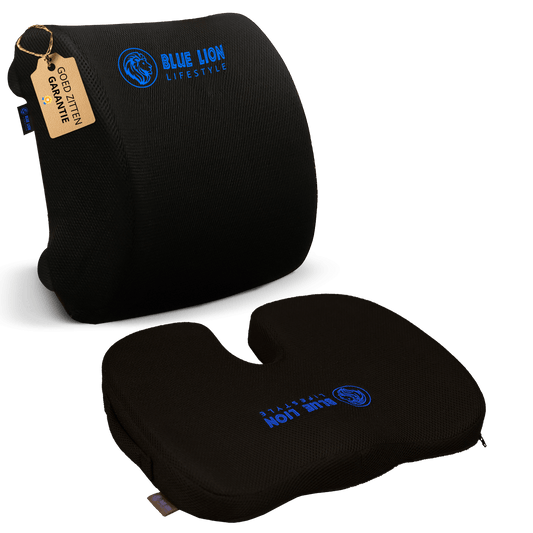 Orthopedisch zitkussen met ergonomische rugsteun - Set