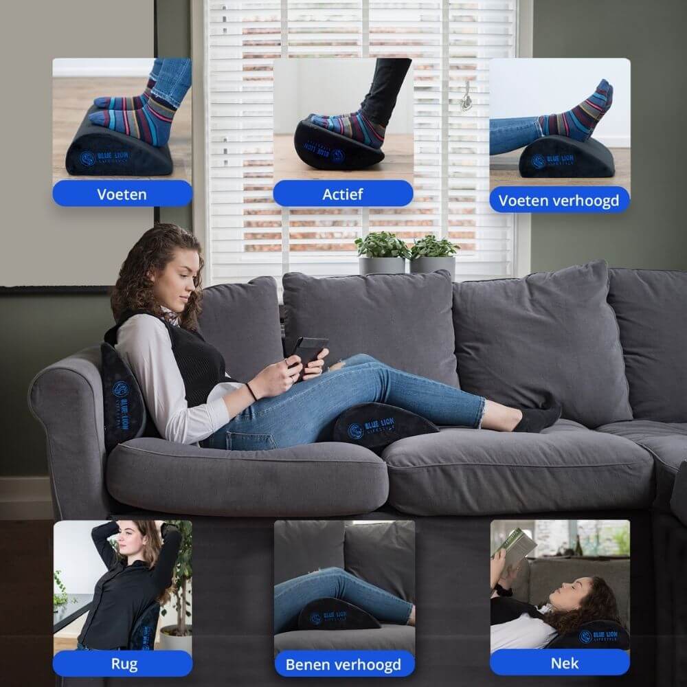 Blue Lion ergonmisch voetenkussen multifunctioneel