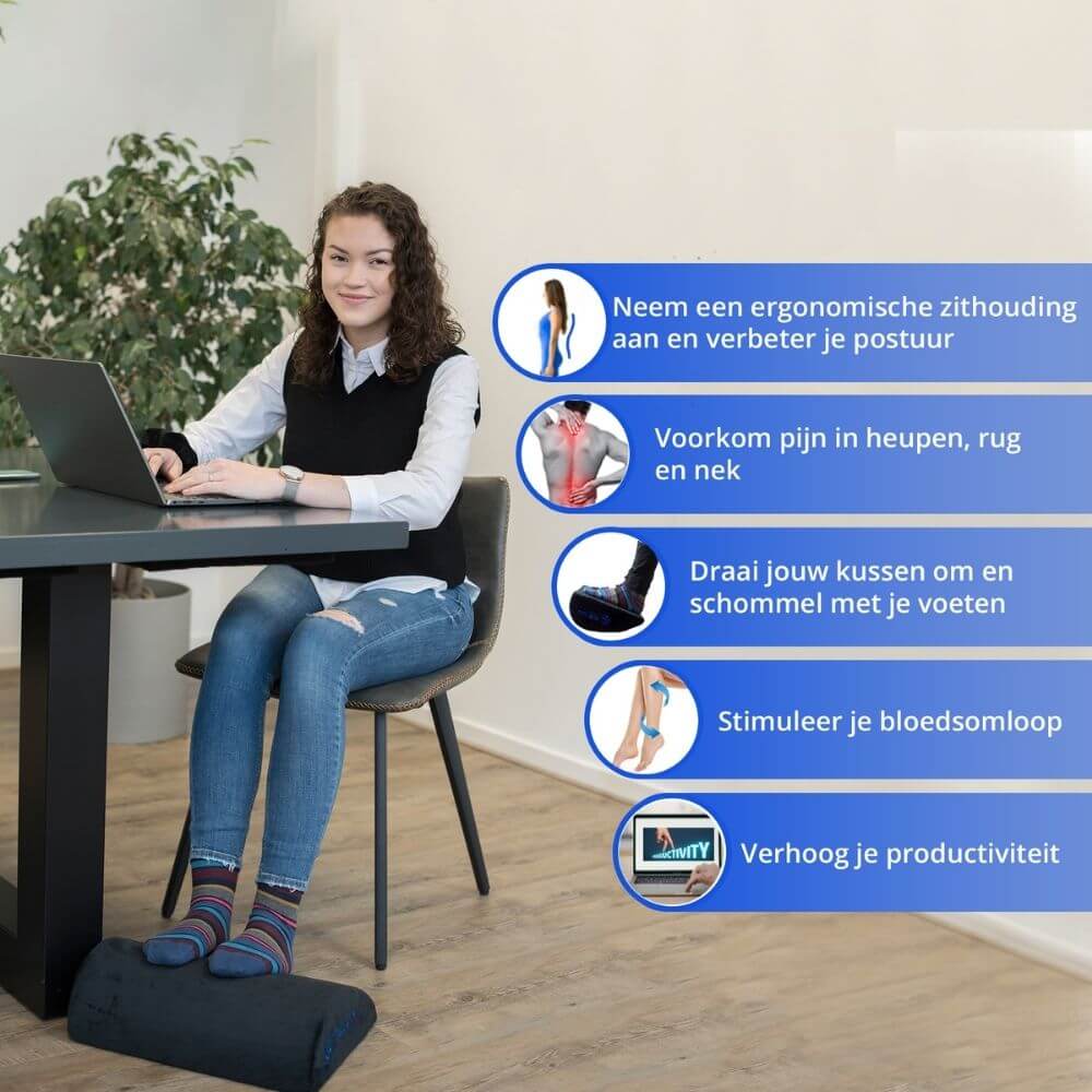 Blue Lion ergonomische voetensteun voordelen