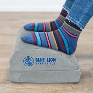 Blue Lion verstelbaar voetenkussen grijs