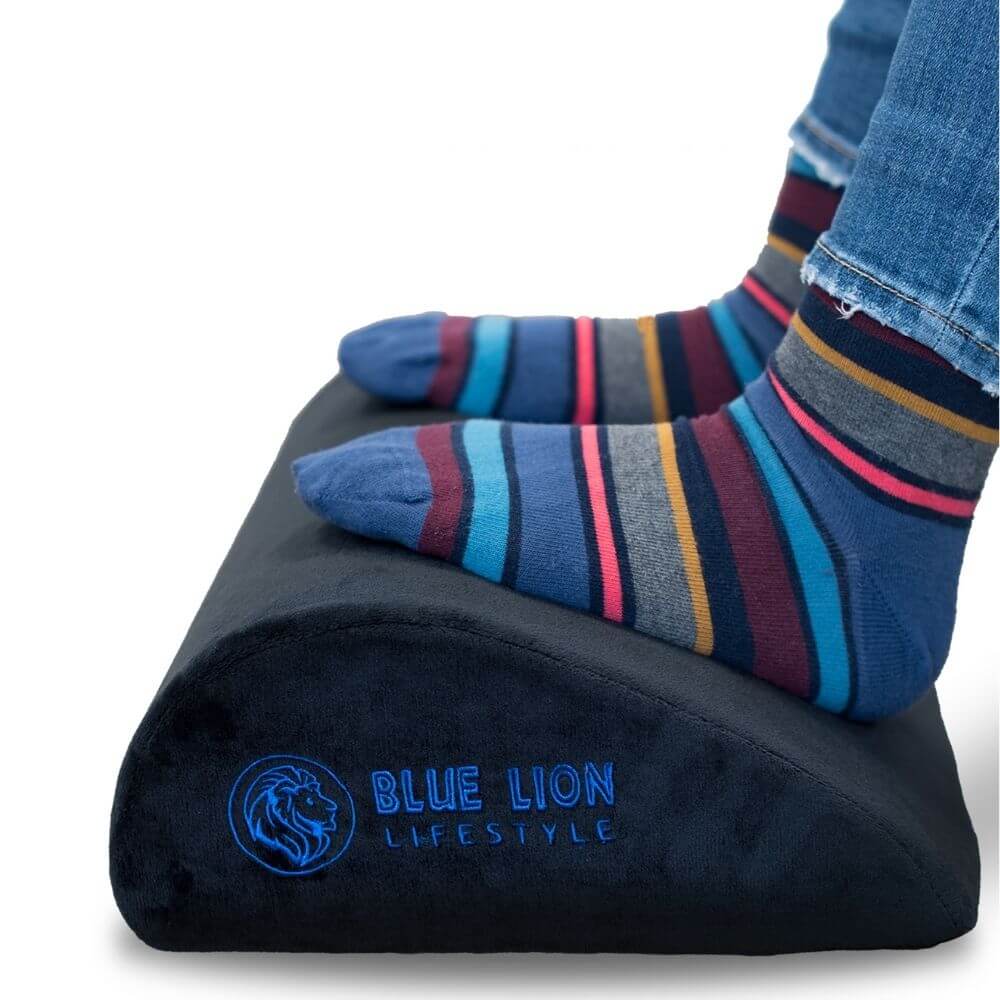 Blue Lion ergonomische voetensteun zwart